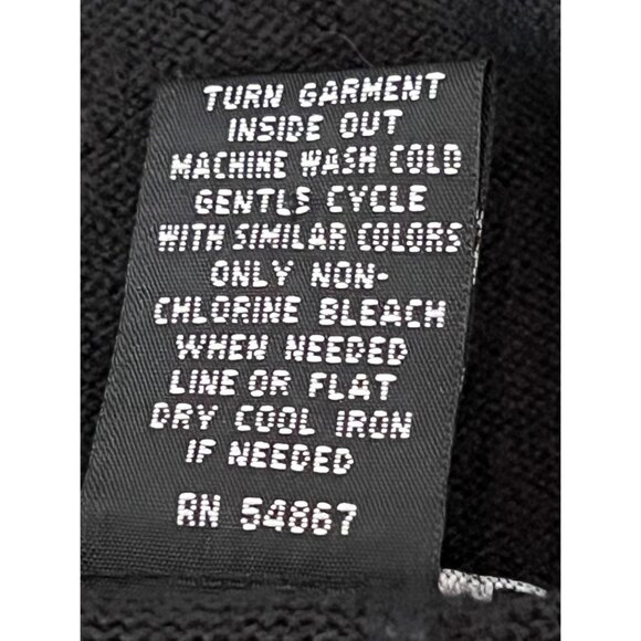 NY & Co  Sweater Size XL Black Acrylic V-Neck Long Sleeve SOFT Goth - Picture 11 of 16